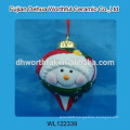 2015New design ceramic hanging decoration for christmas